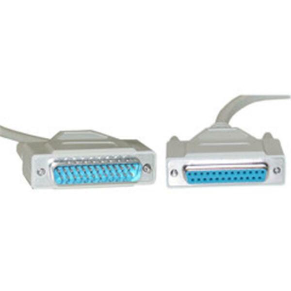 Aish Serial Extension Cable DB25 Male to DB25 Female RS-232 UL rated 1:1 3 foot AI622648